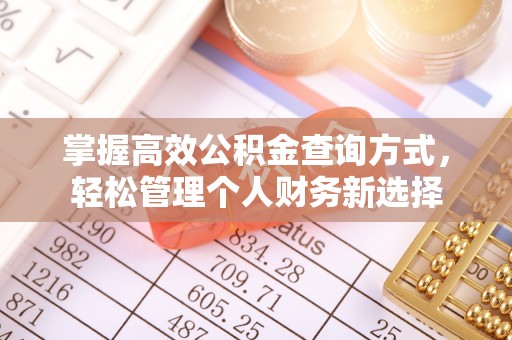 嵊州掌握高效公积金查询方式，轻松管理个人财务新选择